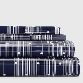 Linen Market 816651022311 4 Piece Queen Bedding Sheet Set Navy Polka - Sleep Better Than Ever With Th Linen Market 816651022311 4 Piece Queen Bedding Sheet Set Navy Polka - Sleep Better Than Ever With Th