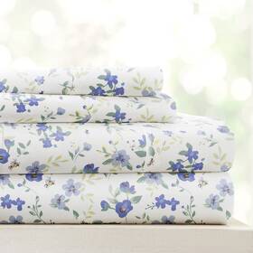 Linen Market 816651027415 Queen Microfiber Sheet Set 4 Piece Oeko-tex Certified Deep Pocket Light Blue