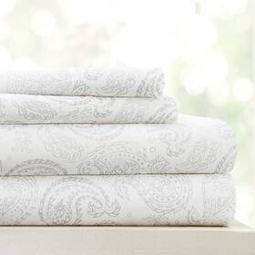 Linen Market 816651027644 4 Piece Queen Sheet Set Gray Floral - Sleep Better Than Ever With These Ult