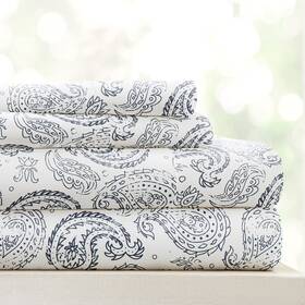 Linen Market 816651027651 4 Piece Queen Bedding Sheet Set Navy Floral - Sleep Better Than Ever