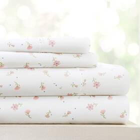Linen Market 816651028337 4 Piece King Sheet Set Pink Floral - Sleep Better Than Ever Wi