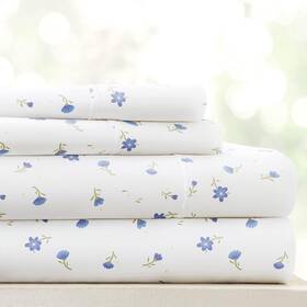 Linen Market 816651028344 Double-brushed Patterned Queen Soft Floral Light Blue