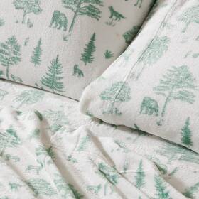 Linery & Co. 192020506737 Luxurious Printed Velvet Plush Warm And Cozy Sheet Set