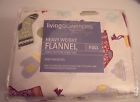 Living Quarters Full Size Flannel Sheet Set Mittens Hats Socks Snowflakes 0840136011934