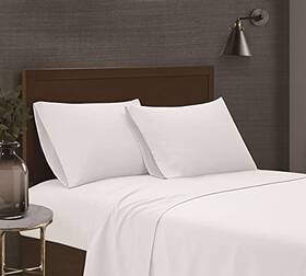 London Fog 783048178909 Garment Wash Solid Split King 7 Piece Sheet And Pillowcase Set Soft Micro
