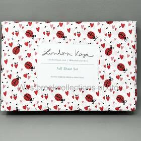 3309cs London Kaye Full 4pc Sheet Set 100% Soft Microfiber Ladybugs And Hearts 3309cs London Kaye Full 4pc Sheet Set 100% Soft Microfiber Ladybugs And Hearts