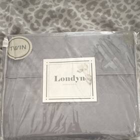 Dc08bib-tws Londyn Collection Twin 3pc Sheet Set Gray Geometric 100% Polyester Bedroom