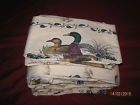 4pc100 Lt. Stevens Tan .. Flannel -iron Set King "ducks " Cotton Sheet