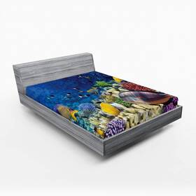 Lunarable 682299476401 Ocean Fitted Sheet Untouched Wild Aquatic World With Corals Exotic Fishes Re Lunarable 682299476401 Ocean Fitted Sheet Untouched Wild Aquatic World With Corals Exotic Fishes Re