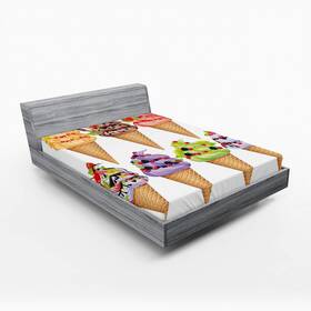 Lunarable 682372410735 Dessert Fitted Sheet Yummy Ice Cream With Different Flavors Chocolate Strawb Lunarable 682372410735 Dessert Fitted Sheet Yummy Ice Cream With Different Flavors Chocolate Strawb