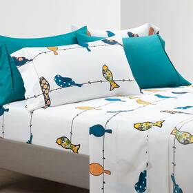 21t011096 Lush Decor Rowley Birds Soft Sheet Set 6 Piece Queen Multi Colorful Bird Sheets Whimsic 21t011096 Lush Decor Rowley Birds Soft Sheet Set 6 Piece Queen Multi Colorful Bird Sheets Whimsic