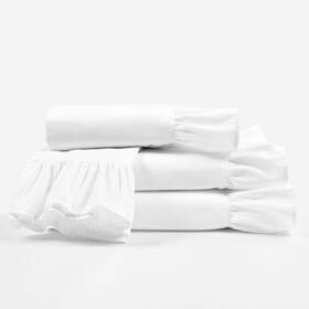 82327277 Lush Decor 4pc Twin Reyna Ruffle Sheet Set White - D Cor