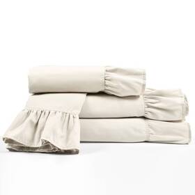 82327322 Lush Decor 6pc King Reyna Ruffle Sheet Set Wheat - D Cor
