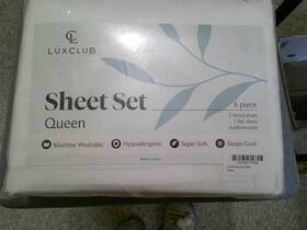 Lux Club 750783177436 New Queen Size Sheet Set By White #909 Lux Club 750783177436 New Queen Size Sheet Set By White #909