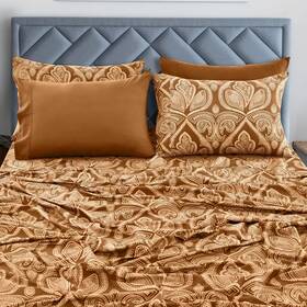 Lux Decor Collection 760947494002 Luxury Deep Pocket 6 Piece Bed Sheet Set 1800 Series Hotel Comfort Paisley