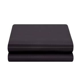 Luxbedding 726754842481 Satin Flat Sheet Only Queen - Black