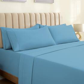 Luxclub 750783176200 6 Pc California King Size Sheet Set Sheets Deep Pockets 18 Eco Friend
