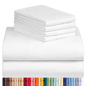 Luxclub 750783177405 6 Pc California King Size Sheet Set Bed Sheets Deep Pockets 18 Inch Eco F