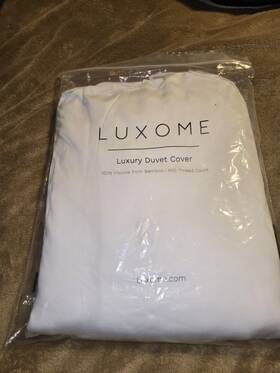 426-07 Luxome 756839330350 Sheet Set 100% Viscose Bamboo 400 Thread Count Full/queen White