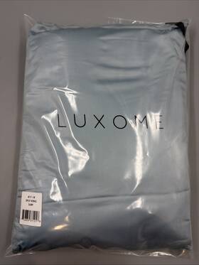 Luxome 756839331258 - Split King -viscose Bamboo Sheet Set- Surf Blue- New