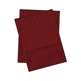 300sdpc Luxor Treasures 100% Egyptian Cotton 300 Thread Count Striped Pillowcase Standard Burgundy