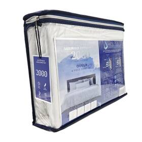 Luxurious Cotton Rich 675595272400 White Queen Sheet Set 4pc 2000 Thread Count