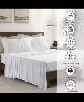 Luxury Bamboo Market 313096786735 King Size Bed Sheet Set 100% Viscose Made From New Luxury Bamboo Market 313096786735 King Size Bed Sheet Set 100% Viscose Made From New