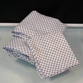 114940 Luxury Home Queen Bed Sheets 4 Piece Set Textiles Bedding White Blue Netting 114940 Luxury Home Queen Bed Sheets 4 Piece Set Textiles Bedding White Blue Netting