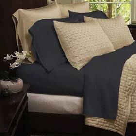 Luxury Home 841917102285 Super Soft 4-pc Rayon From Bamboo King Sheet Set - Black Luxury Home 841917102285 Super Soft 4-pc Rayon From Bamboo King Sheet Set - Black