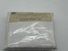 P300shsl Luxury Percale 200 Thread Count 50% Cotton Polyester Bed Sheets Solid Deep Pocket Sheet Set