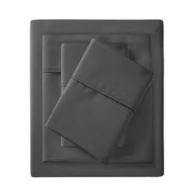 Madison Park 086569261069 4 Piece Popular Charcoal Cotton Poly Snug Grip Sheet Set Easy Care