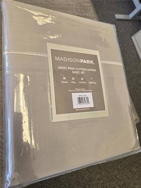 Mp20-7166 Madison Park 086569358325 # Sheet Set 600tc Pima Cotton Sateen Split King Gray Mp20-7166 Madison Park 086569358325 # Sheet Set 600tc Pima Cotton Sateen Split King Gray