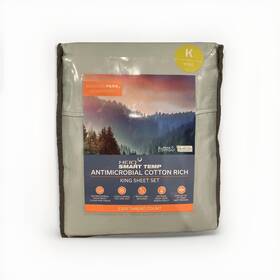 Madison Park 086569739063 Smart Temp Antimicrobial Cotton Rich King Sheet Set 1200 Thread Ct