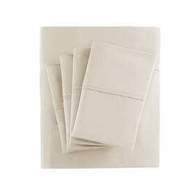53374130 Madison Park Cotton Blend 6pc Sheet Set 800 Thread Count Queen Ivory
