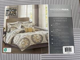 Madison Park 675716709921 Essentials Cozy Bag Comforter Medallion Damask Design All Season Sz Queen