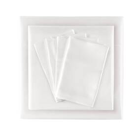 82326859 Madison Park King Satin Luxury 6pc Sheet Set White