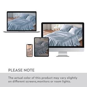 93486979 Madison Park King Satin Luxury Sheet Set Blue