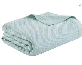 A78de403-7193-4 Madison Park Solid Egyptian Cotton Blanket Nwt