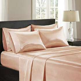 Mpe20-773 Madison Park Essentials 6 Piece Wrinkle Free Satin Queen Sheet Set In Blush Mpe20-773 Madison Park Essentials 6 Piece Wrinkle Free Satin Queen Sheet Set In Blush