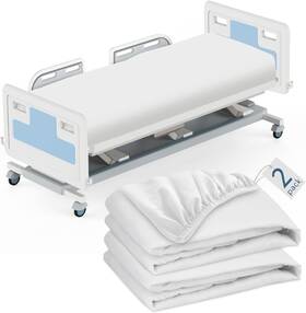 Magik & Kover 313031882812 2 Pack Hospital Bed Sheets 36 Inch X 80 9 Fitted For Home