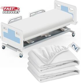 Magik & Kover 313113579562 2 Pack Hospital Bed Sheets 36 Inch X 80 9 Fitted For Home