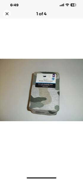 Mainstays 300008544361 Extra Soft Jersey Pillowcase Set King Camo 2 Piec