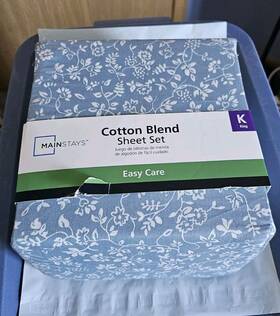 Mainstays 840009303470 Walmart King Easy Care Sheet Set