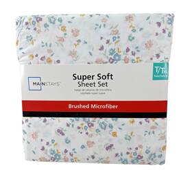 Mainstays 840125922685 New Super Soft Sheet Set Twin Xlong Brushed Microfiber Flowers