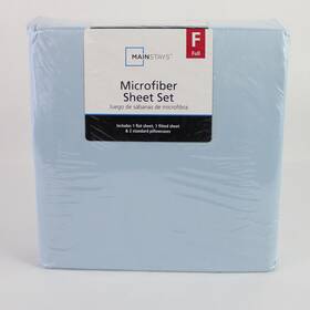 Mainstays 844178030366 Light Blue Full Microfiber Sheet Set - New And Sealed