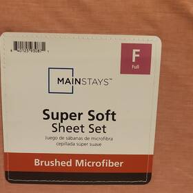 Ms1501321522-03 Mainstays Full Sheet Set Terracotta Microfiber Wrinkle Resistant Oeko-tex