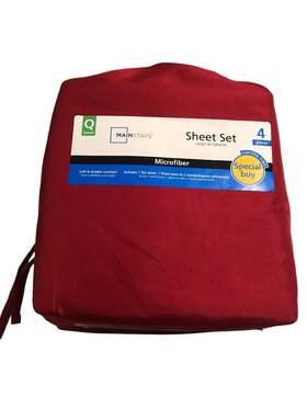 Ms2100213519 Mainstays Ultra Soft Microfiber Bed Queen Sheet Set Red Sedona Discontinued New