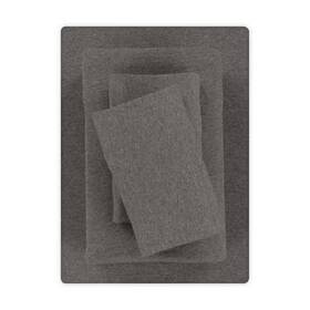 Ms8001020622-29 Mainstays Cotton Rich Extra Soft Jersey Bed Sheet Set Queen Charcoal 4 Pieces