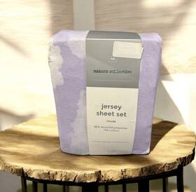 Makers Collective 041808183229 Full Size Purple Cloud Jersey Sheet Set New