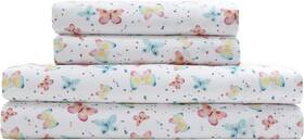 Mallary By Matthew 810017301898 Kids Super Soft-soft 100% Microfiber Print Sheet Watercolor Butterflies